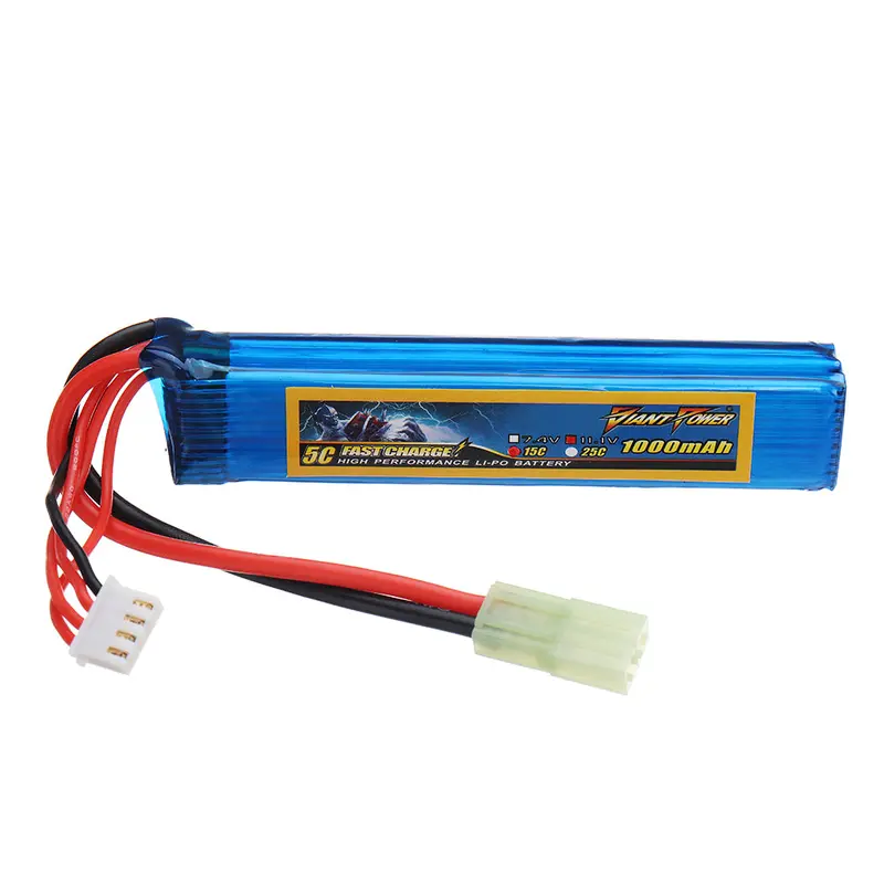 Giant Power 11.1V 1000Mah 3S 15C Lipo Battery Airsoft Pack Mini-Tamiya Plug 1