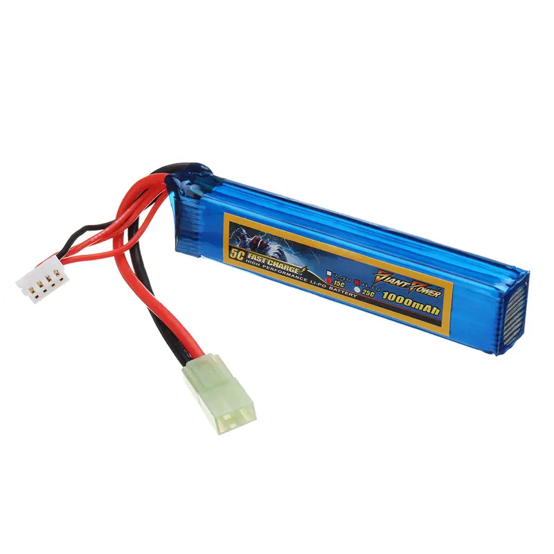 Giant Power 11.1V 1000Mah 3S 15C Lipo Battery Airsoft Pack Mini-Tamiya Plug 2