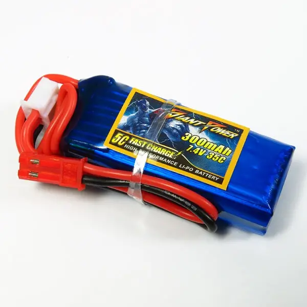 Giant Power 2S 300Mah 7.4V 35C Lipo Battery For Mini Rc Model F3p 1