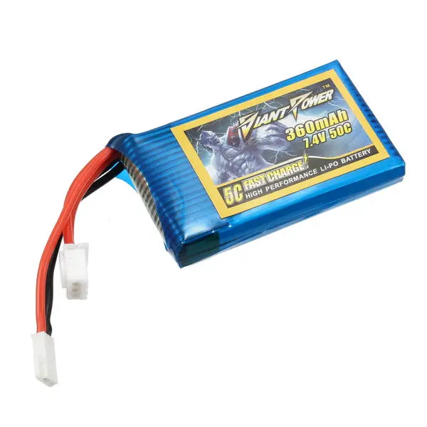 Giant Power 7.4V 360Mah 50C Lipo Battery  With Balanced Charger Plug For Rc Models 1