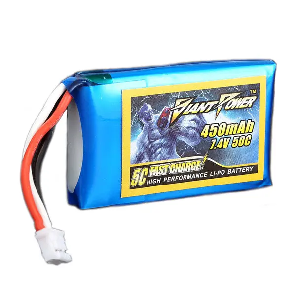 Giant Power 7.4V 450Mah 50C 2S Lipo Battery For E-Flite Blade 130X 1