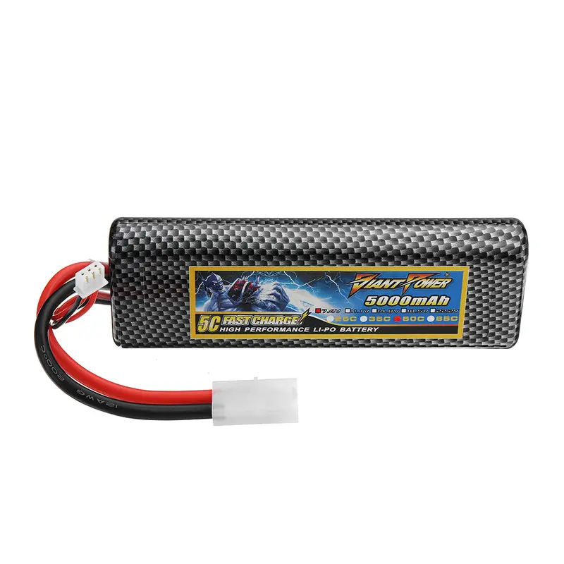 Giant Power 7.4V 5000Mah 50C 2S Lipo Battery With Tamiya Plug For Rc Model 1