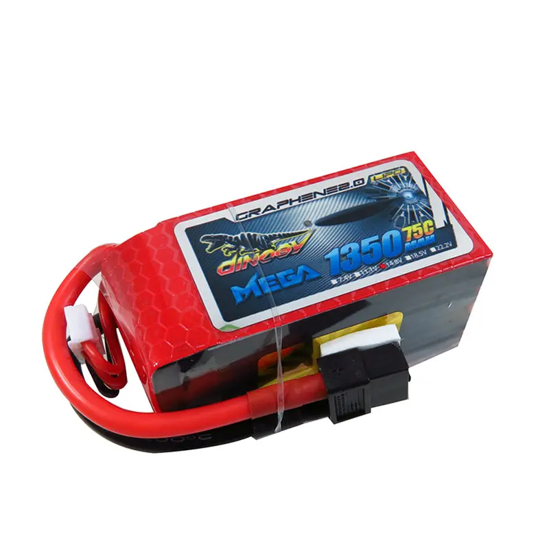 Giant Power Dinogy Mega Graphene 2.0 14.8V 1350Mah 4S 75C Lipo Battery Xt60 For Fpv Racing Drone 1