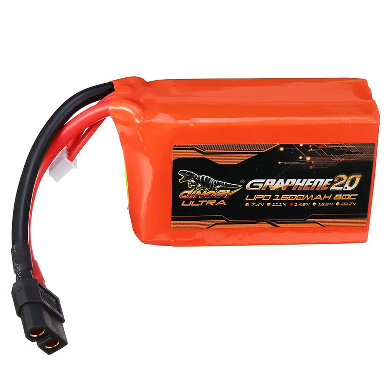 Giant Power Dinogy Ultra Graphene 2.0 14.8V 1600Mah 80C 4S Lipo Battery Xt60 Plug For Rc Model 2
