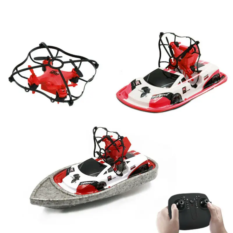 Global Drone Gw123 2.4G 3 In 1 Rc Boat Drone Car Sea Air Land Mode Aircraft Vehicles Rtr Model 1