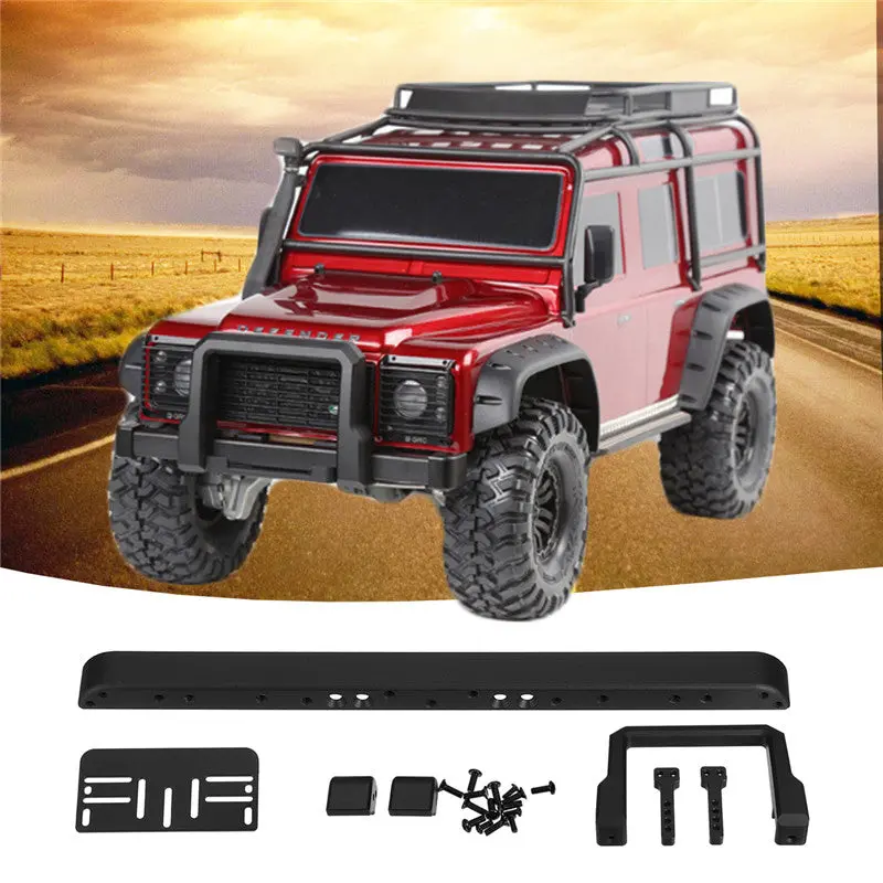 Grc Aluminum Front Bumper Set Black For Traxxas Trx-4 Rc Cars Crawler #Gax0079a Parts 1
