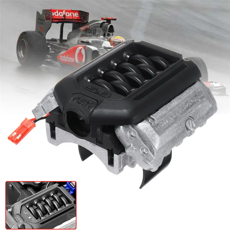 Grc Engine Simulated Radiator F11 V8 5.0 Motor Cooling Fan For 1/10 Traxxas Trx-4 Trx4 Rc Car Parts 1