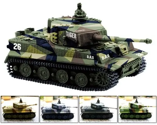 Greatwall 1:72 Radio Remote Control Mini Rc German Military Tiger Tank With Sound Toys(Vary Colors) 1