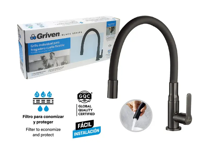 Griven Black Basin Faucet [Gv-Bsf-01] 1