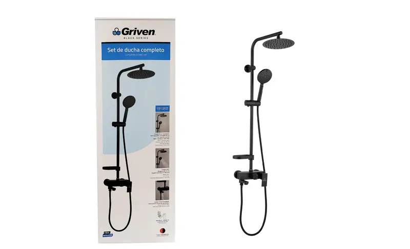 Griven Rainhead & Handheld Shower Set [A367-Sh-8T-B1] 1