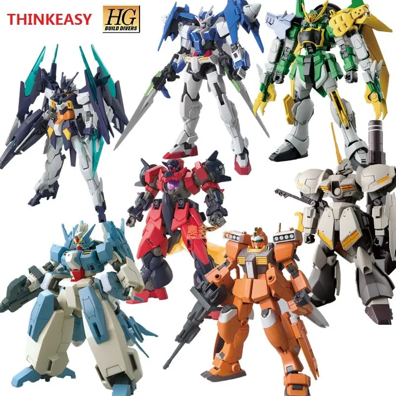 Gundam Model Hg 1/144 Banshee Duild 00 Divers Magnum Unicorn Jegan Gm Doven Wolf Delta Armor Unchained Mobile Suit Kids Toys 1