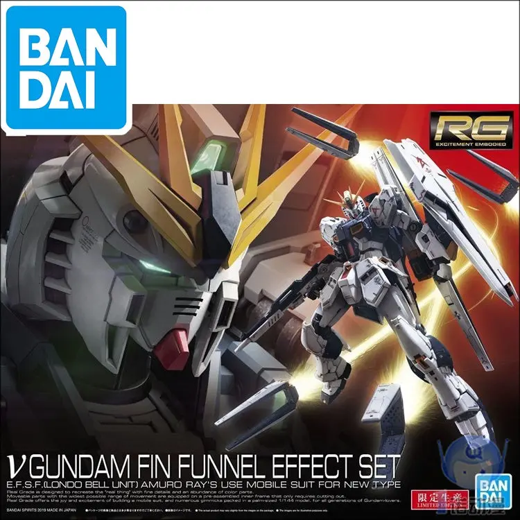 Gundam Model Rg 1/144 Rx 93 V Gundam Amuro Ray Cca Effect Set Armor Unchained Mobile Suit Kids Toys 1
