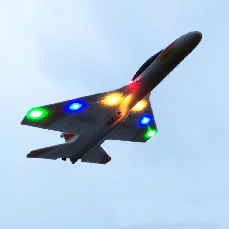 Hand Launched Ejection Electronic Airplane Epp 235Mm Wingspan Ultra Light Plane With Colored Led For Night Flight Rc Aircraft Rtf Indoor Trainer 1