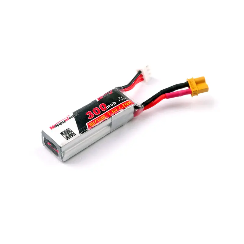 Happymodel 2S 300Mah 7.6V Hv 80C Upgrade Lipo Battery For 2S Whoop Mobula7 Rc Drone 1