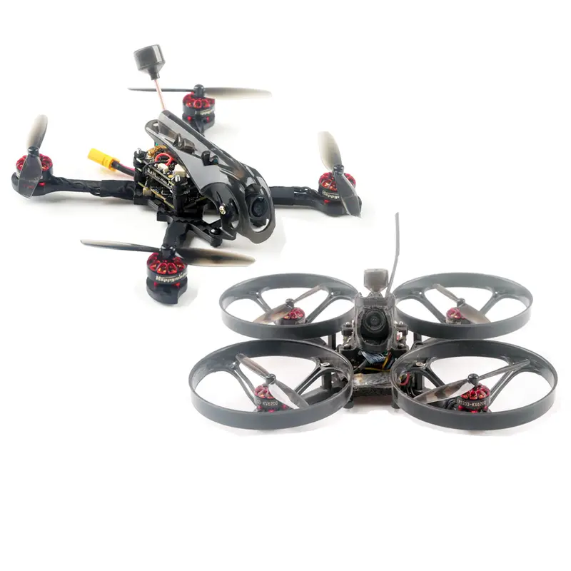 Happymodel Larva X Hd 125Mm F4 2-3S Toothpick Hd Whoop Hd 2In1 Fpv Racing Drone Bnf W/ Caddx Baby Turtle 1