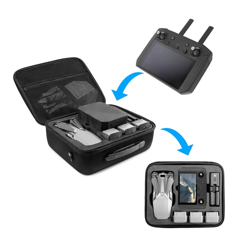 Hard Shell Waterproof Eva Storage Shoulder Bag Carrying Case Box Universal For Dji Mavic 2 Pro With Smart Controller 1