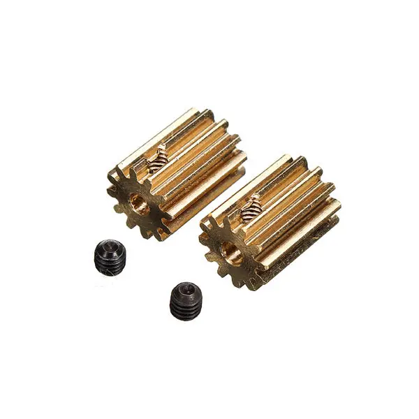 Hbx 1/12 12060 Motor Pinion Gears 12T Set Screws 3X3 2Pcs Brushed 1