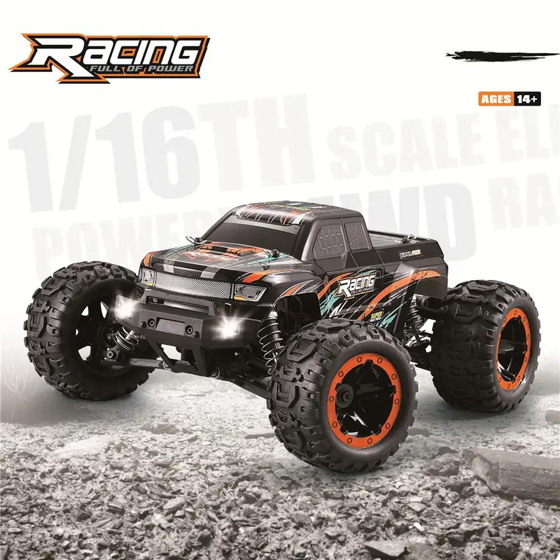 Hbx 16889 1/16 2.4G 4Wd 45Km/H Brushless Rc Car With Led Light Electric Off-Road Truck Rtr Model Vs 9125 1
