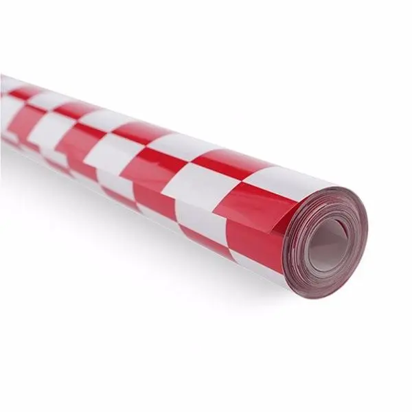 Heat Shrinkable Skin 5M Red And White Checkered Covering Film For Rc Airplane 1