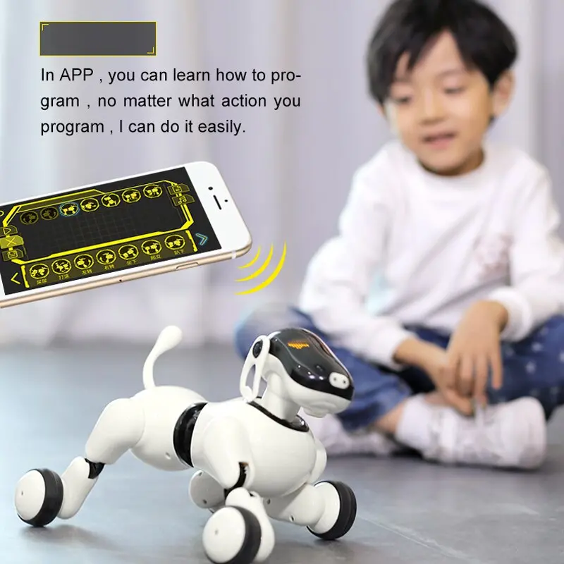 Helicmax Ai Dog Robot Toy 1803 App Control Bluetooth Connection Smart Electronic Ai Pet Dog Toy For Your Famliy And Friends 1