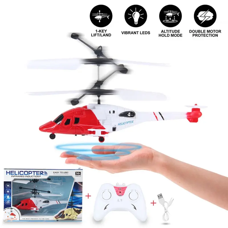 Helicopter Flying Toys With Rechargeable Mini Infrared Induction Drone Rc Toys Induction Helicopter For Boys Girls Indoor Games 2