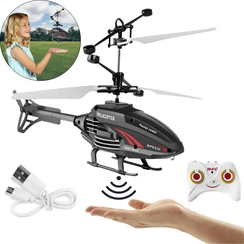 Helicopter Flying Toys With Rechargeable Mini Infrared Induction Drone Rc Toys Induction Helicopter For Boys Girls Indoor Games 4