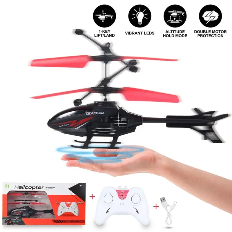 Helicopter Flying Toys With Rechargeable Mini Infrared Induction Drone Rc Toys Induction Helicopter For Boys Girls Indoor Games 4