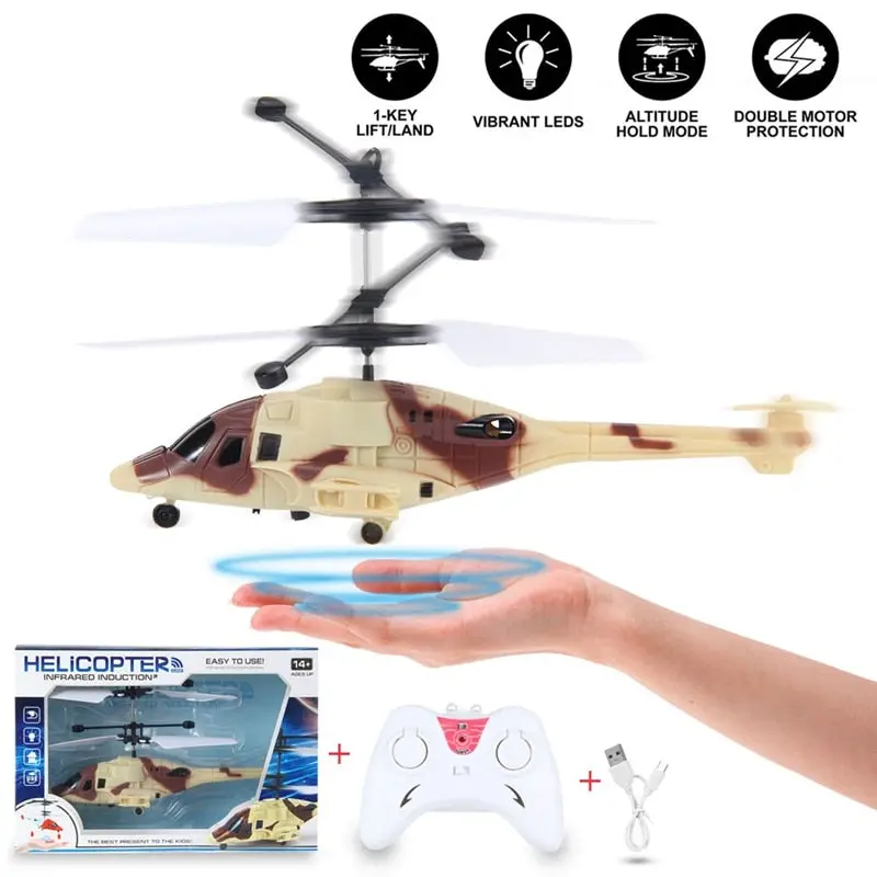 Helicopter Flying Toys With Rechargeable Mini Infrared Induction Drone Rc Toys Induction Helicopter For Boys Girls Indoor Games 5