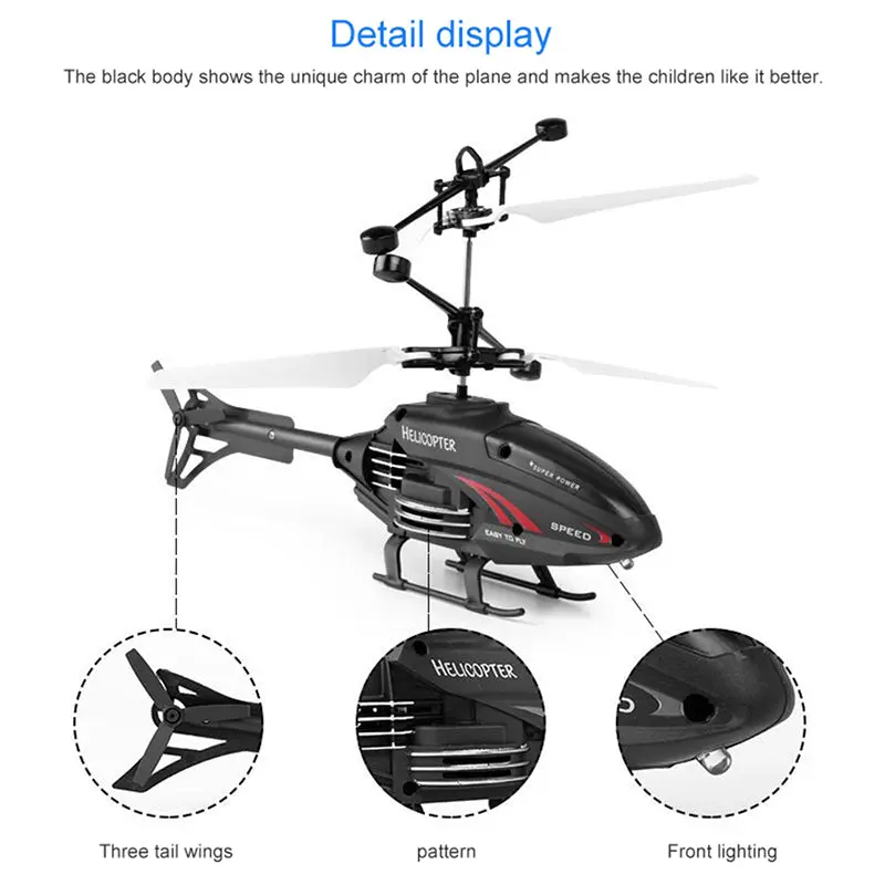 Helicopter Flying Toys With Rechargeable Mini Infrared Induction Drone Rc Toys Induction Helicopter For Boys Girls Indoor Games 6