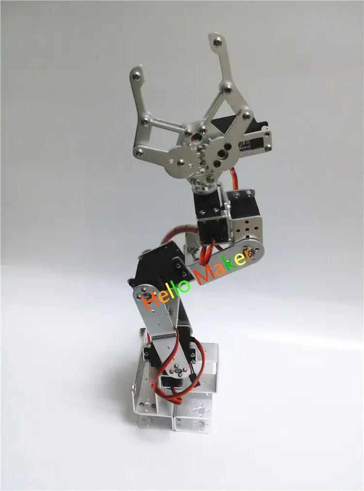 Hello Maker H335 Abb Industrial Robot Mechanical Arm 100% Alloy Six Degrees Of Freedom Robot Arm Rack With 6 Servos 1