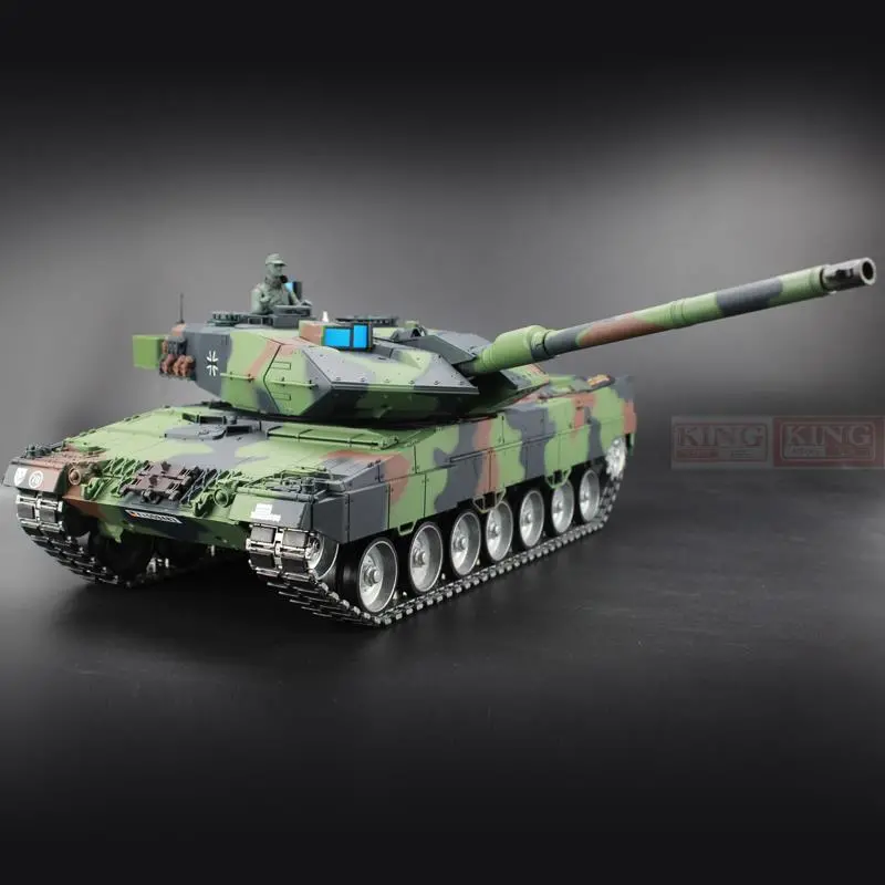 Heng Long 1/16 Germany Leopard 2A6 Green Rc Tank Green Ultimate Metal Version With Smoke, Sound And Bb Gun - 2.4Ghz Version 1