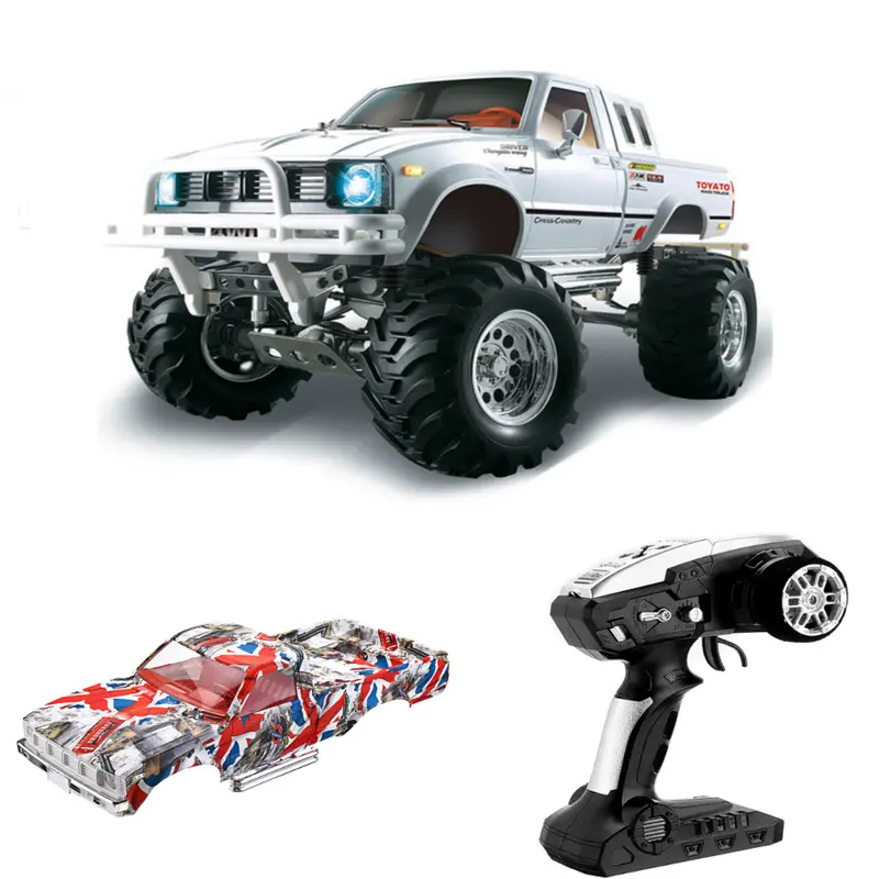 Hg P407 With 2 Shells 1/10 2.4G 4Wd Rc Car For Toyato Metal 4X4 Pickup Truck Rtr Vehicle 1