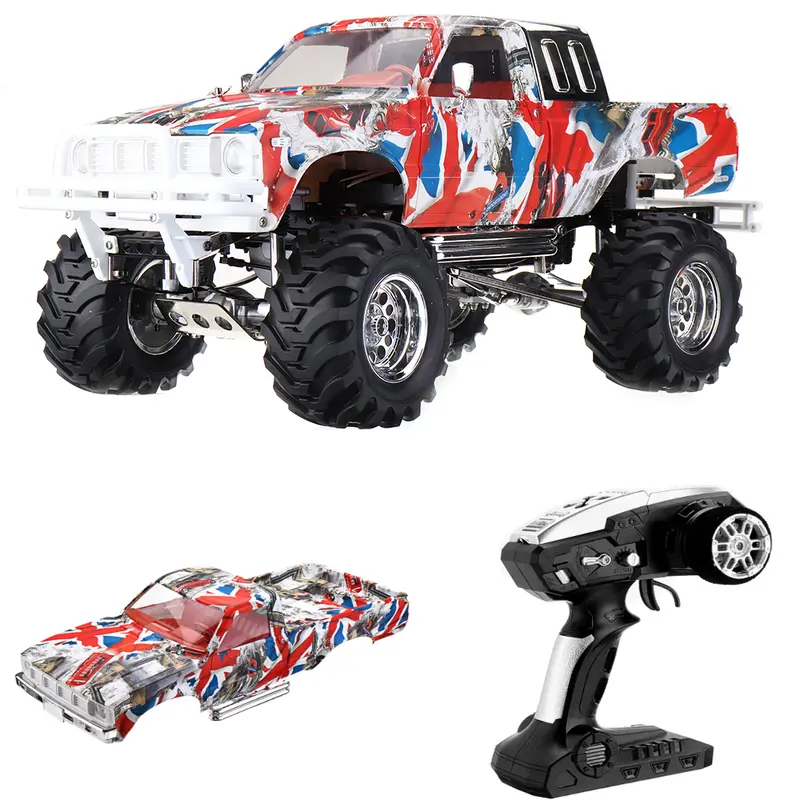 Hg P407 With 2 Shells 1/10 2.4G 4Wd Rc Car For Toyato Metal 4X4 Pickup Truck Rtr Vehicle Model 1