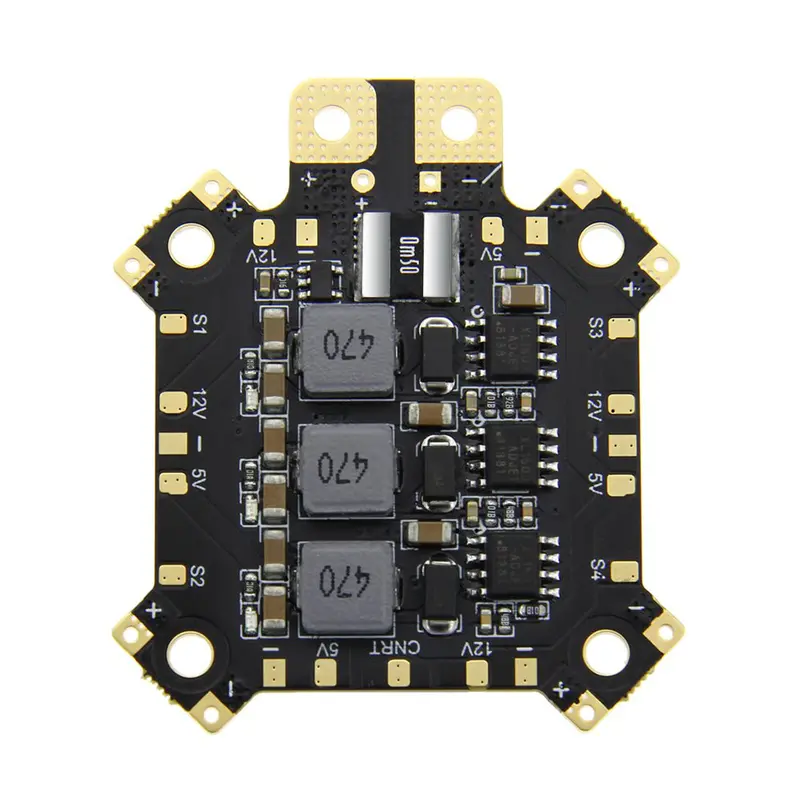 Hglrc 2-6S Power Distribution Board Pdb 5V/12V Bec With Single Row Led Strip Built-In Current Sensor 1