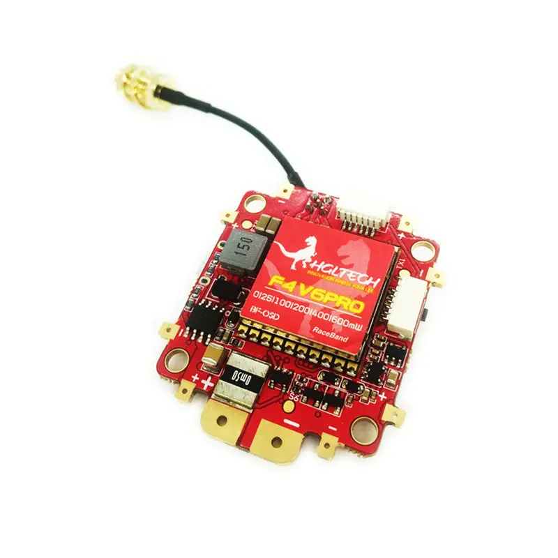 Hglrc F4 V6pro Flight Controller 5.8G 48Ch 0/25/100/200/400/600Mw Vtx Raceband 5V Bec Pdb Osd 1