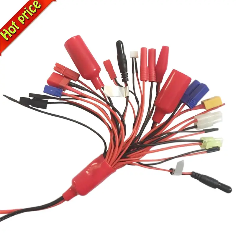 High Quality 19-In-1 Lipo Battery Charger Adapter Convert Cable 4Mm Banana Plugtrx Deans Ec3 Xt60 Ec3 Ec5 1