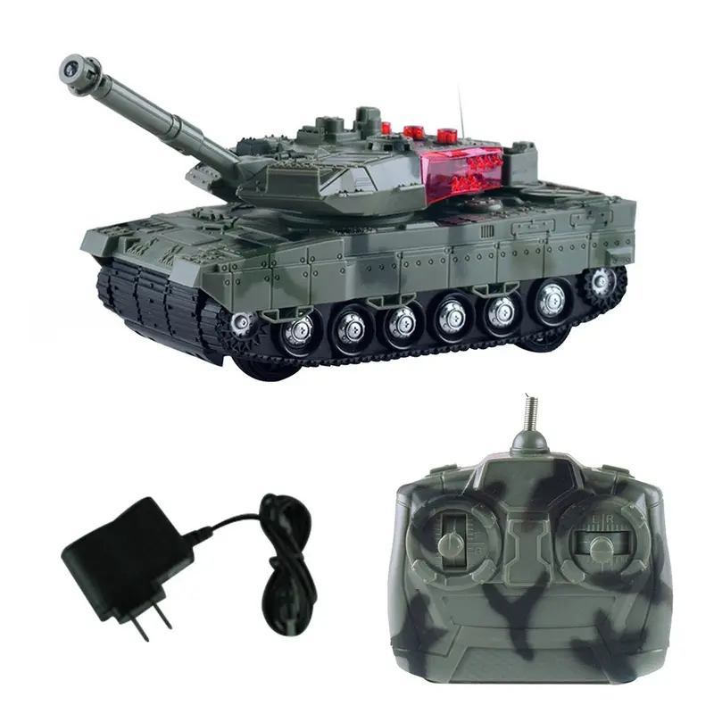 High Simulation Electric Rc Tank 4 Channels Remote Control Battle Tanks Model Toys For Boys Children Christmas Gift 1