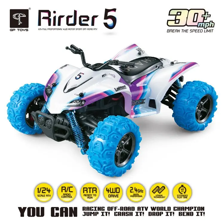 High Speed 4Wd 1:24 40Km/H 2.4G 5 Monster Trucks With Remote Control Off Road Motorcycle Outdoor Rc Car For Children Toys Gift 1