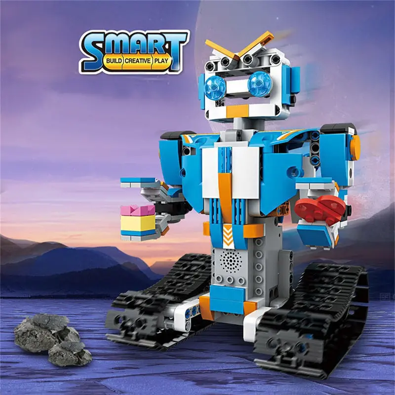 Hiinst 2020 New Diy Building Blocks Walking Rc Smart Robot Electronic Robot Stem Toy For Kids 1