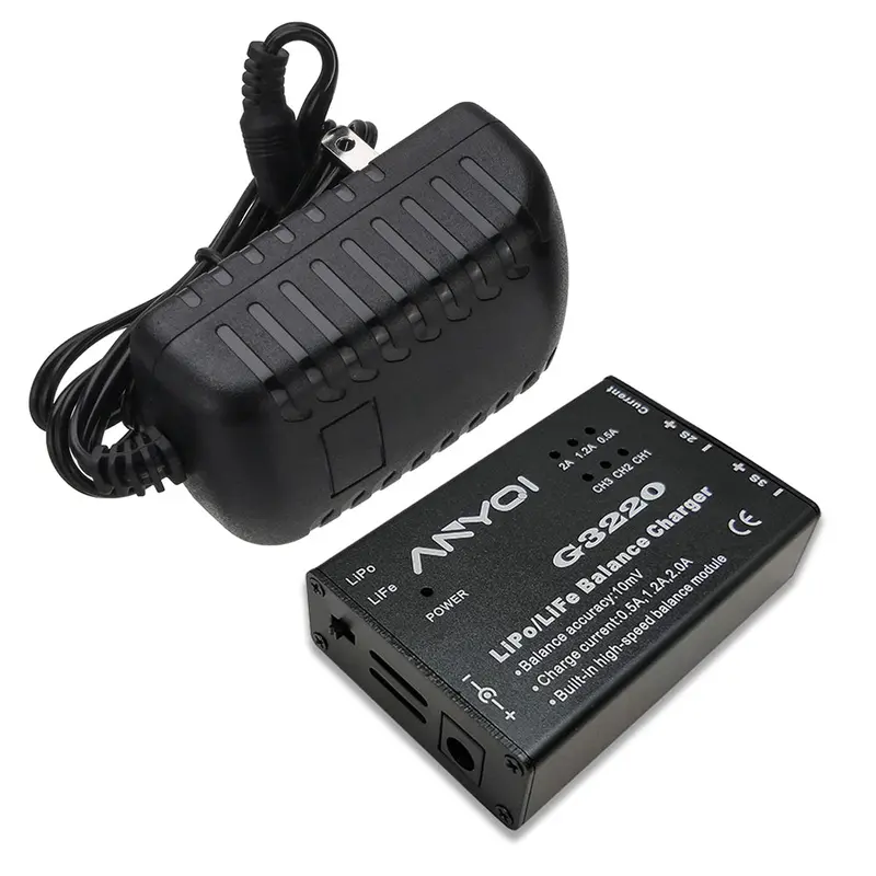 Hj G3220 2A Dc Battery Balance Charger With 12V 2A Power Supply Adapter For 2-3S Lipo Battery 1