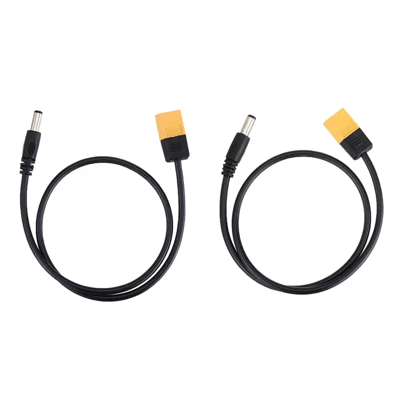 Hj Xt60 Bullet Connector To Male Dc5521 Dc5525 Rubber Power Cable For T12 Ts100 Electric Soldering Iron 1