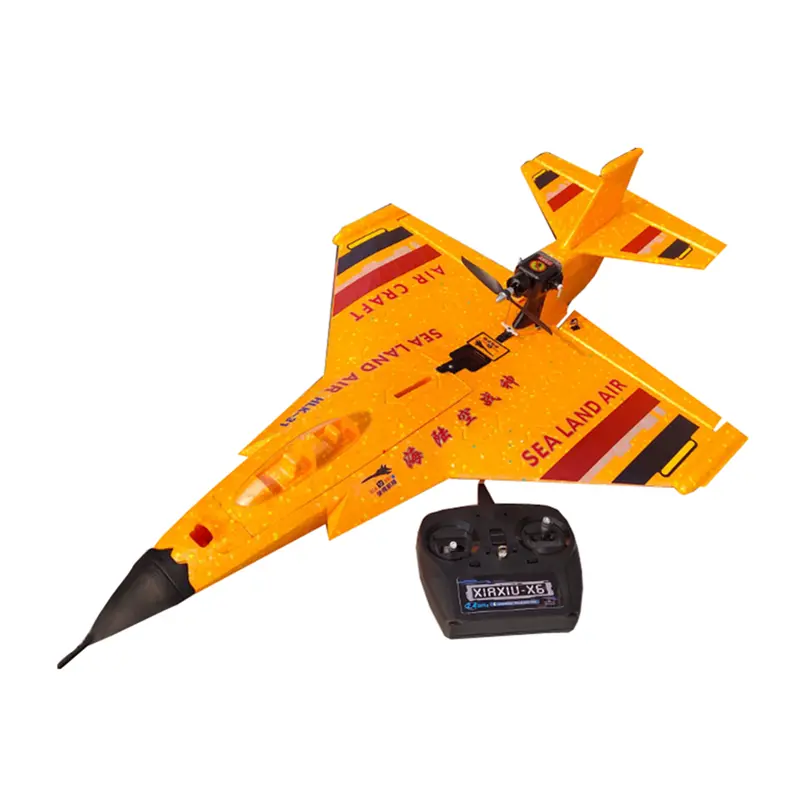 Hlk-31 630Mm Wingspan Epp Sea-Land-Air 3 In 1 2.4Ghz 6Ch Auto-Return 3D Stunt Rc Airplane Rc Boat Rc Car Rtf Yellow/Black 1