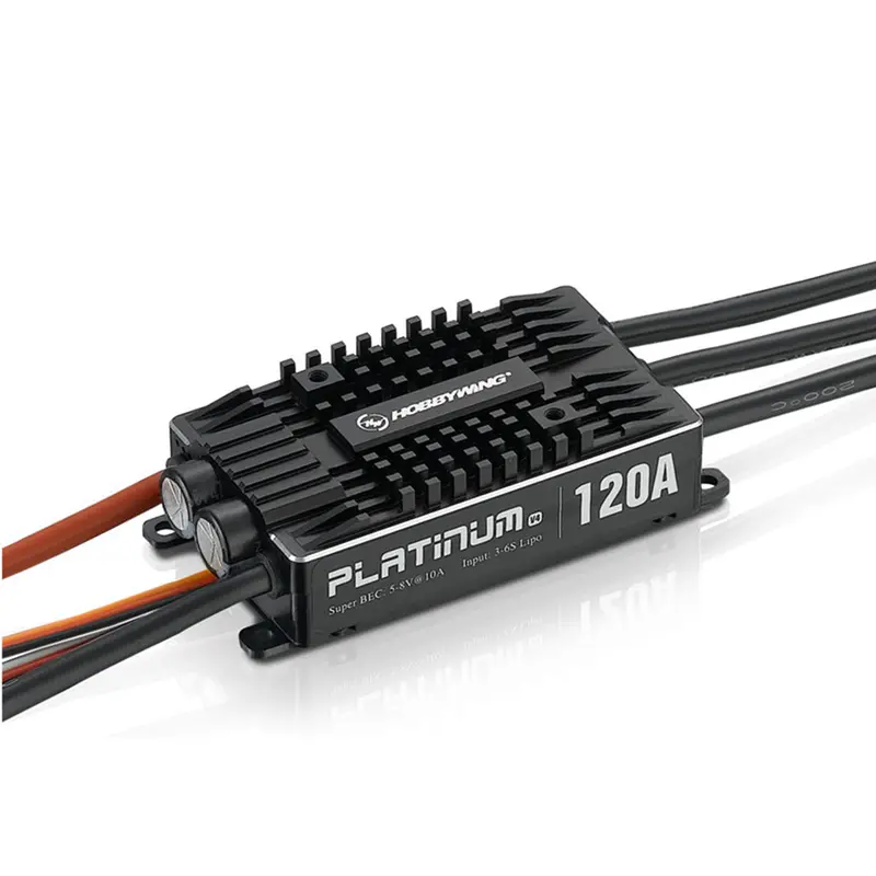 Hobbywing Platinum Pro 120A V4 3S-6S Brushless Esc With 8V 10A Bec For 500-550 Class Rc Helicopter 1