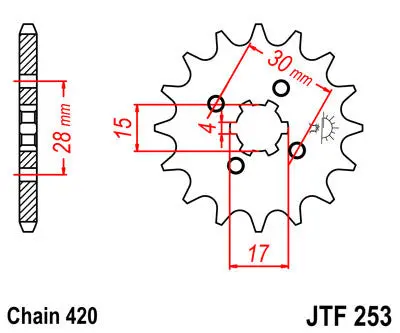 Honda At70, Cr50, Cr60, Cr80. Crf110, Xl50, C70, Cf50, St70 14T Front Sprocket 2