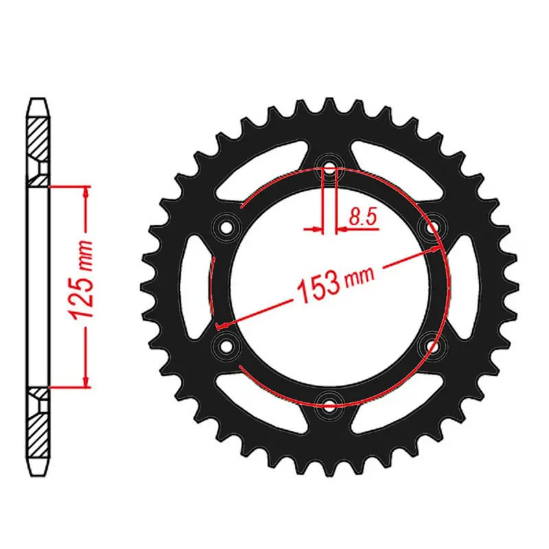 Honda Crf150 Lightweight 47T Alloy Rear Sprocket 2
