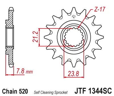 Honda Jtf1344.13Sc 13T Front Sprocket 2