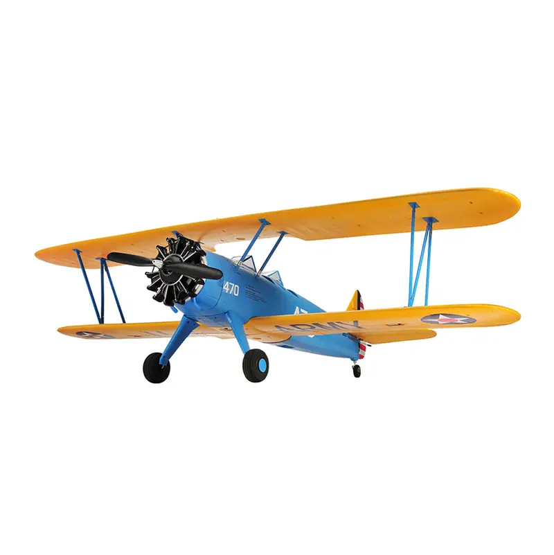 Hookll Pt-17 Biplane 1200Mm Wingspan Epo Rc Airplane Kit/Pnp Scaled Fixed-Wing Zoomed Aircraft 1