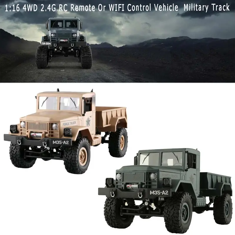 Hot 1:16 Scale 2.4G 4Wd Off-Road Rc Tank Rock Crawler Tank On The Radio Control Battle 4 Wheel Rc Military Vehicles Truck 1