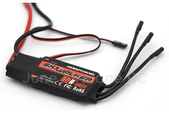 Hot Sales Hobbywing Skywalker 15A 20A 40A 50A 60A 80A 2-4S 2-6S Electric Speed Control Esc For Rc Aircraft Multicopter 6