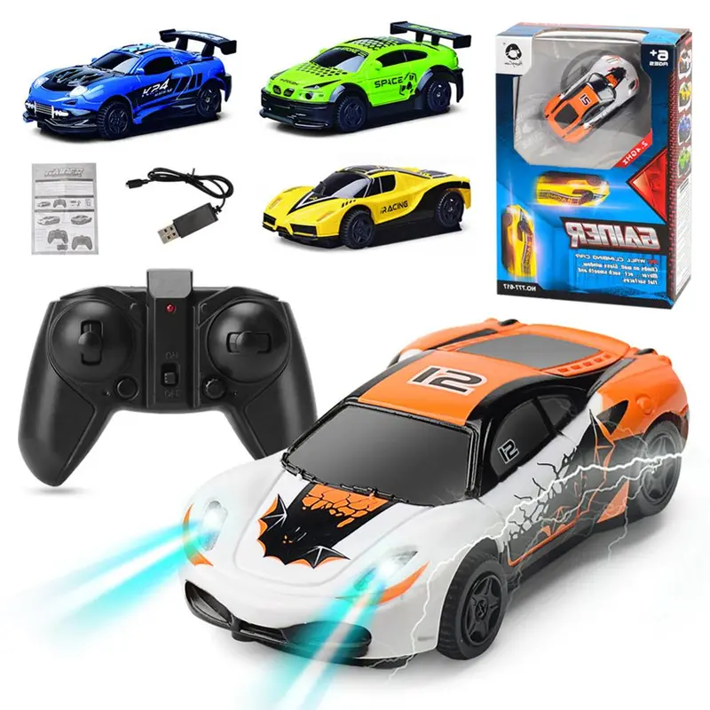 Hot Sales Remote Control Wall Climbing Mini Rc Radio Car Led Lighting Antigravity Electronic Toy For Children 1